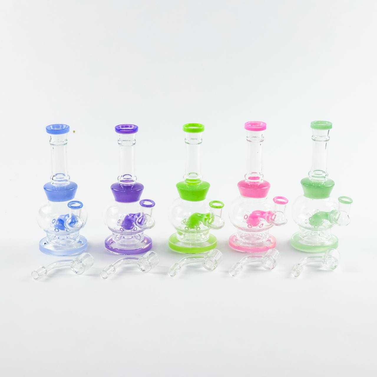Photograph of product: 7" Spore Perc Dab Rig w/ Banger-Assorted Colors