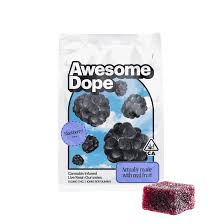Photograph of product: AWESOME DOPE | BLACKBERRY | LIVE ROSIN | EDIBLE | 100MG