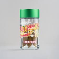 Photograph of product: Jetpacks - Lemon Skunk (H) - 37.90% - Kief Coated Preroll 5pk - 3g