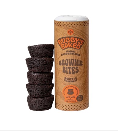 Photograph of product: Bubby's Baked Goods Brownie (H) Bites 5mg 5pk