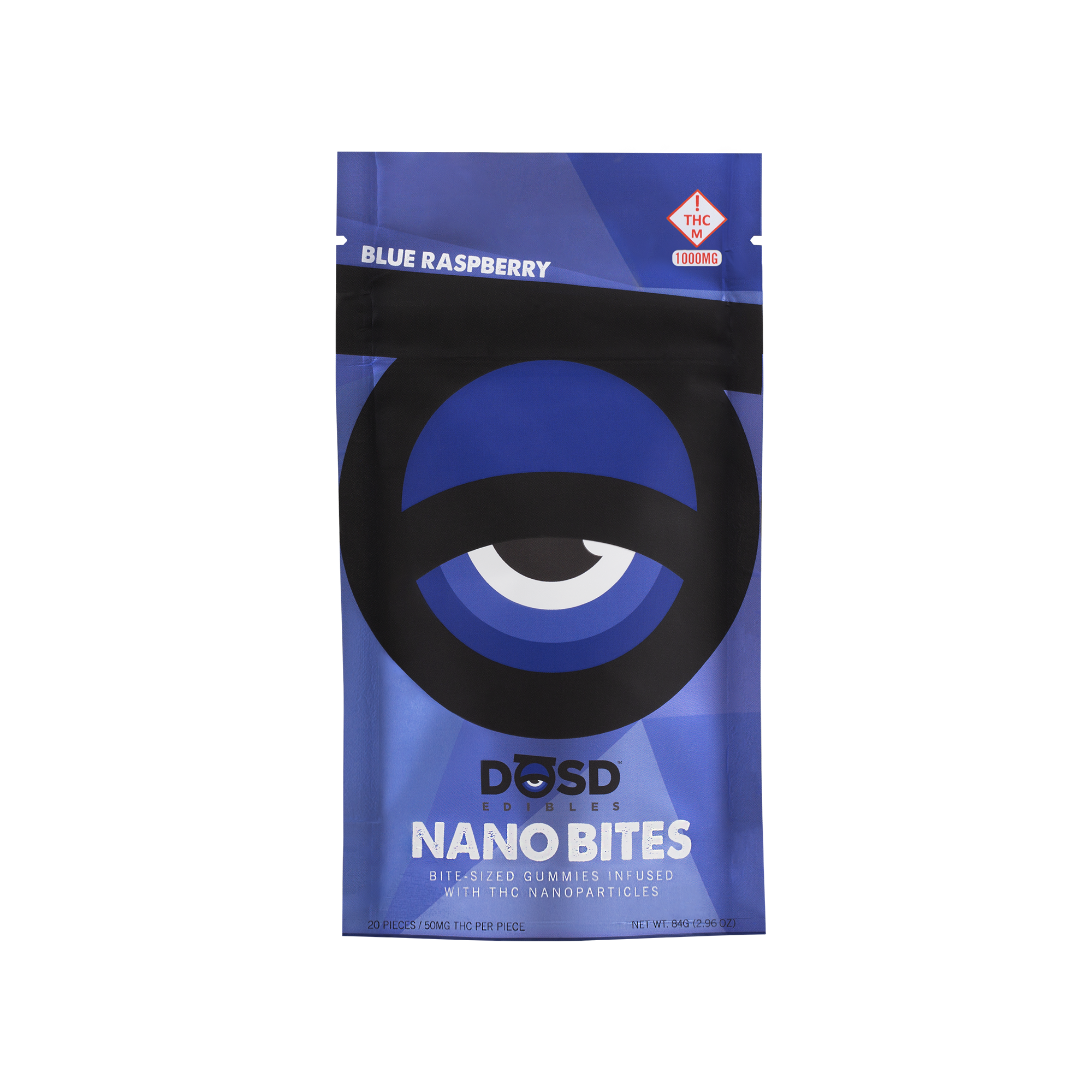 Photograph of product: DOSD - Ultra Strength Nano Gummies Blue Raspberry - 1000mg