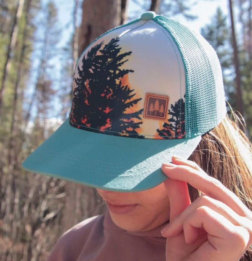 Photograph of product: Montana Scene - Trucker - Hat - Tree Tops