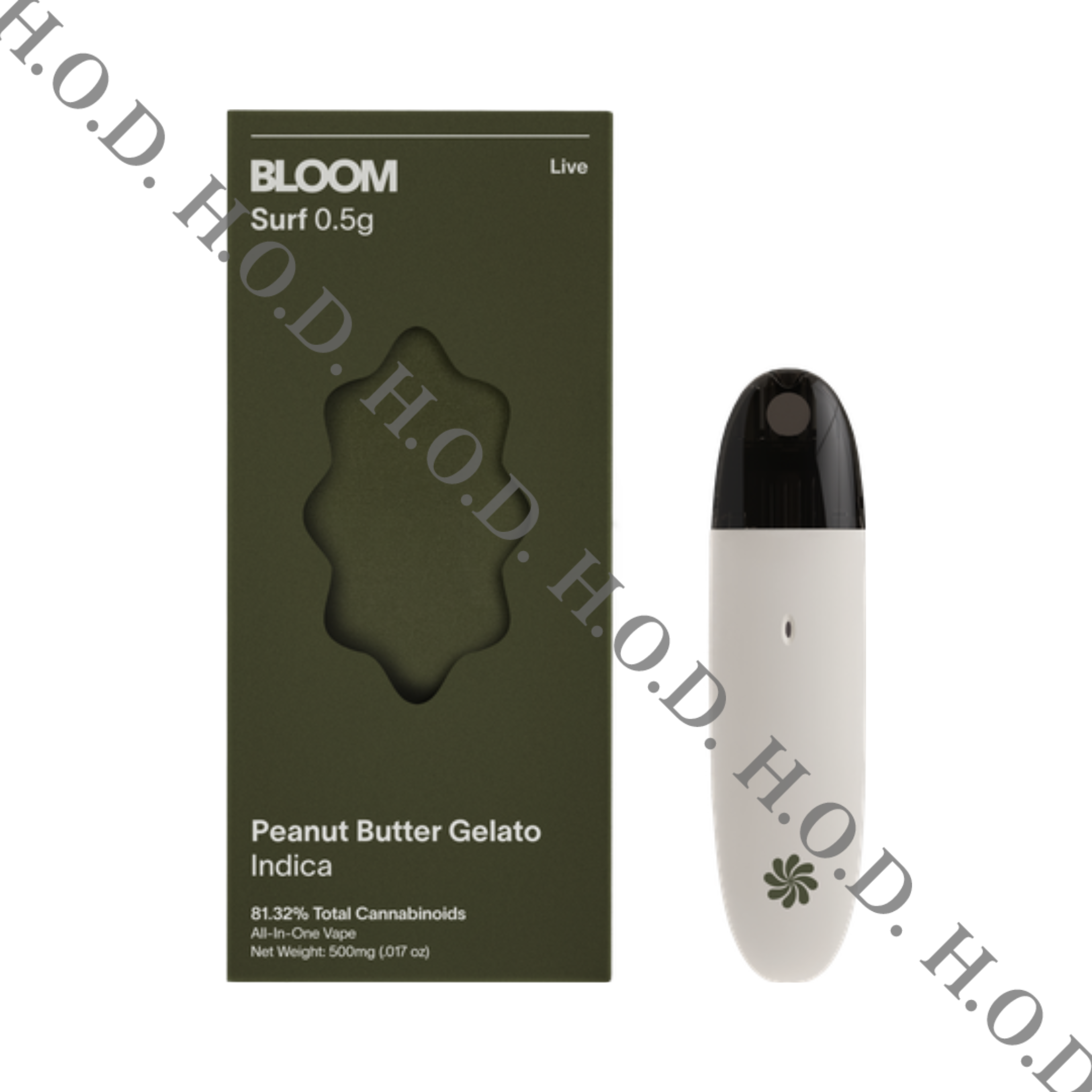 Photograph of product: Bloom Peanut Butter Gelato Live Rosin Disposable .5g