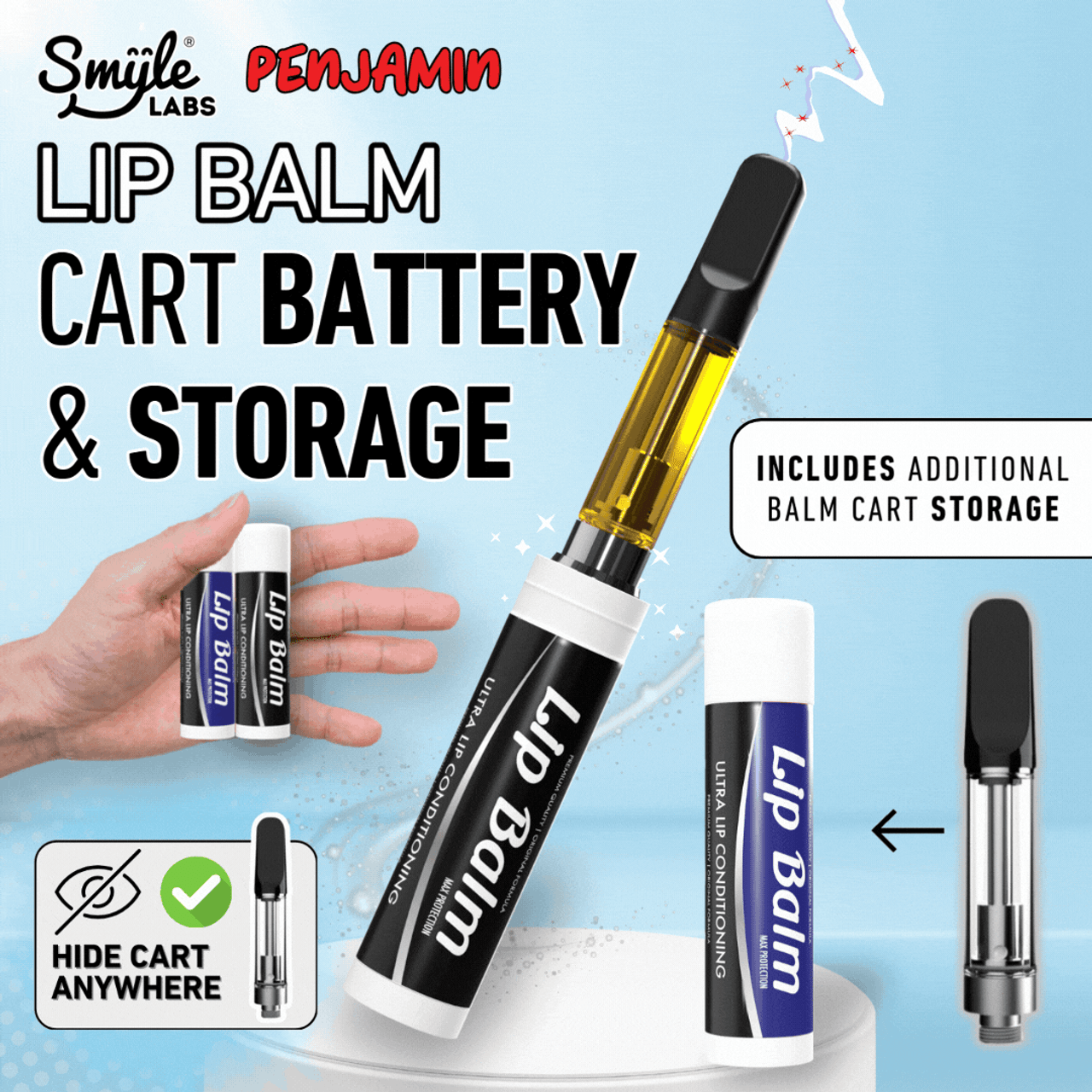 Photograph of product: Penjamin | SMYLE Labs | Lip Balm Battery