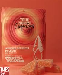 Photograph of product: True North- Sweet Summer peach | TH-oui Vegan Gummies 4x50mg