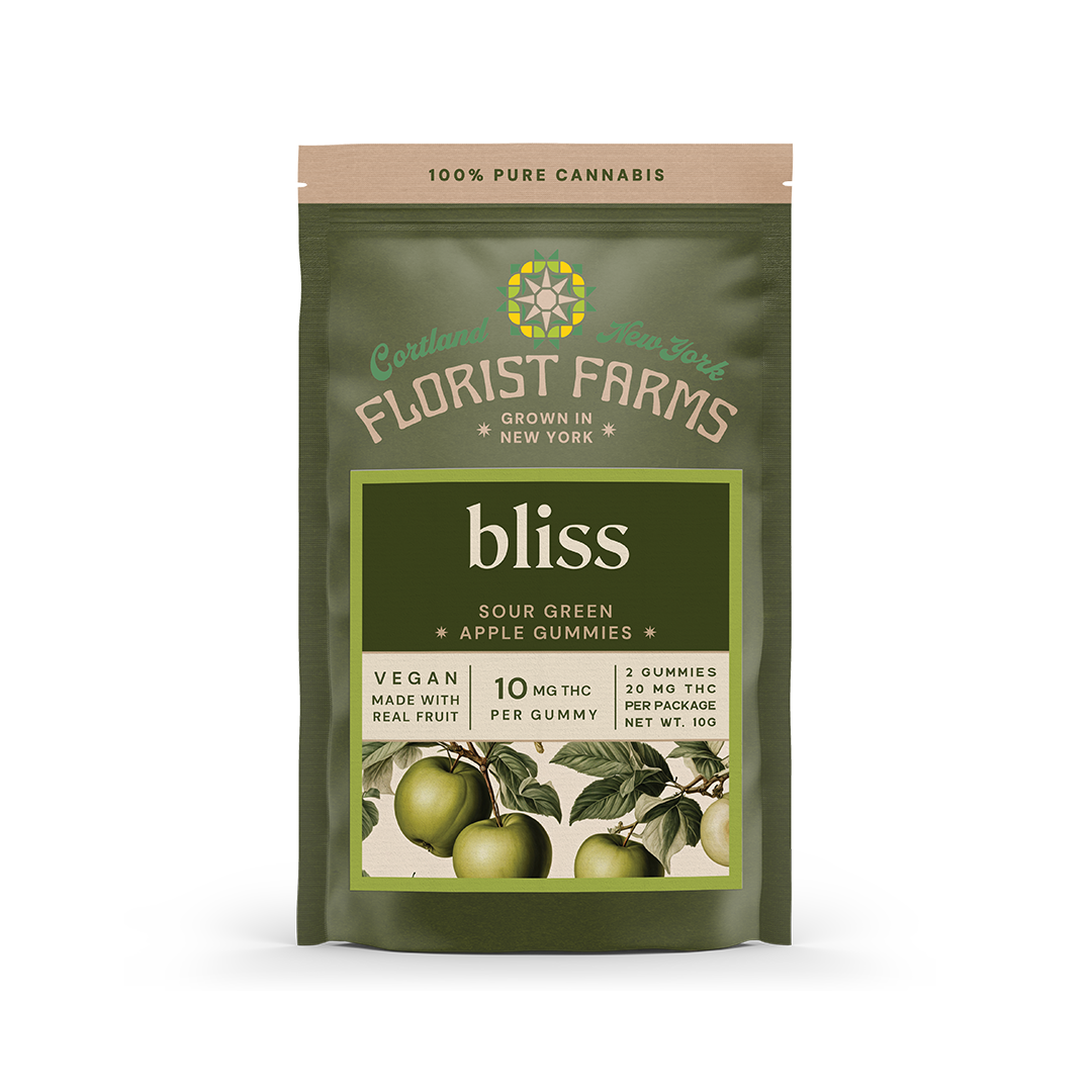 Photograph of Product: Bliss | Sour Green Apple Gummies | 2pk