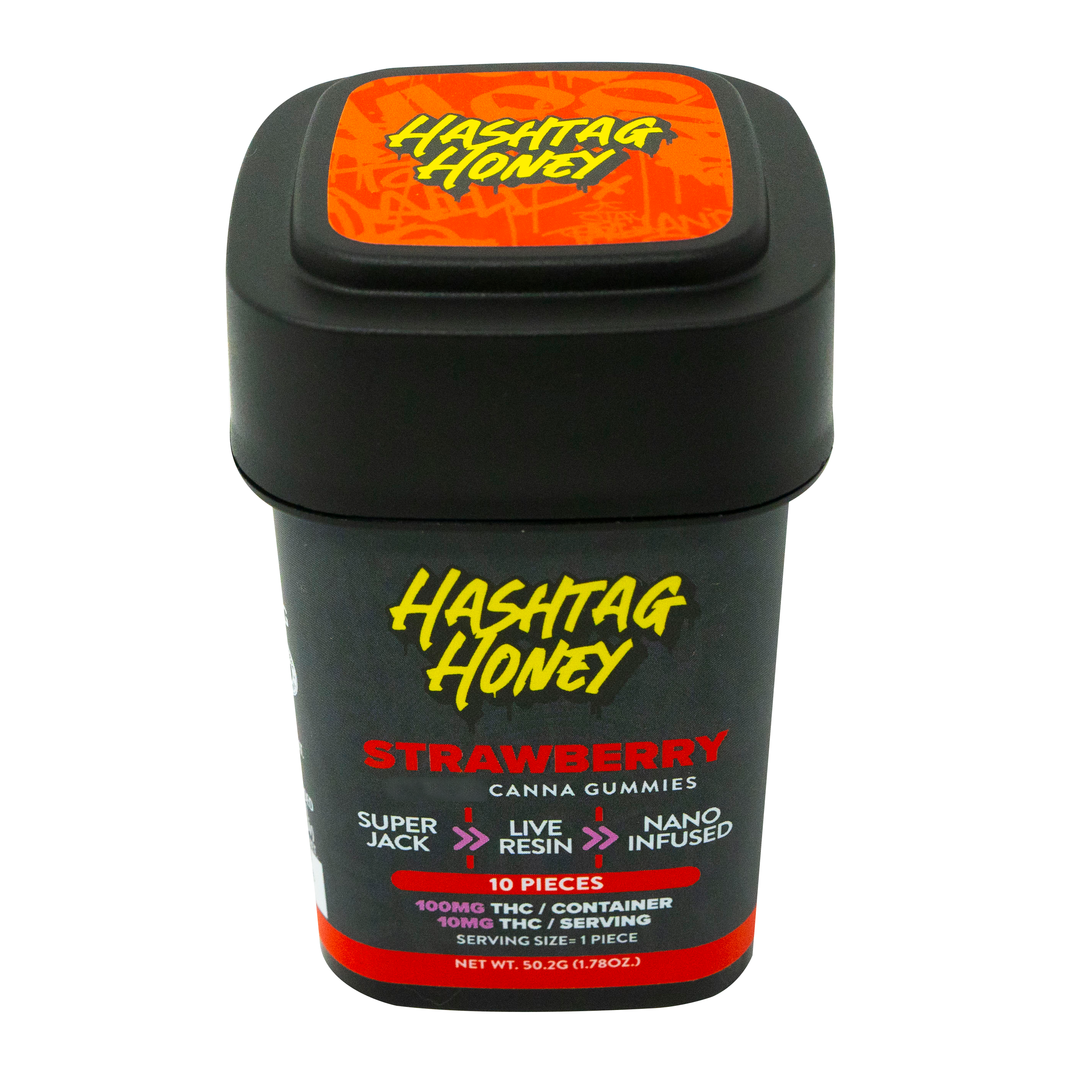 Photograph of product: au chocolattag Honey - Strawberry Gummies - 10mg 10pk