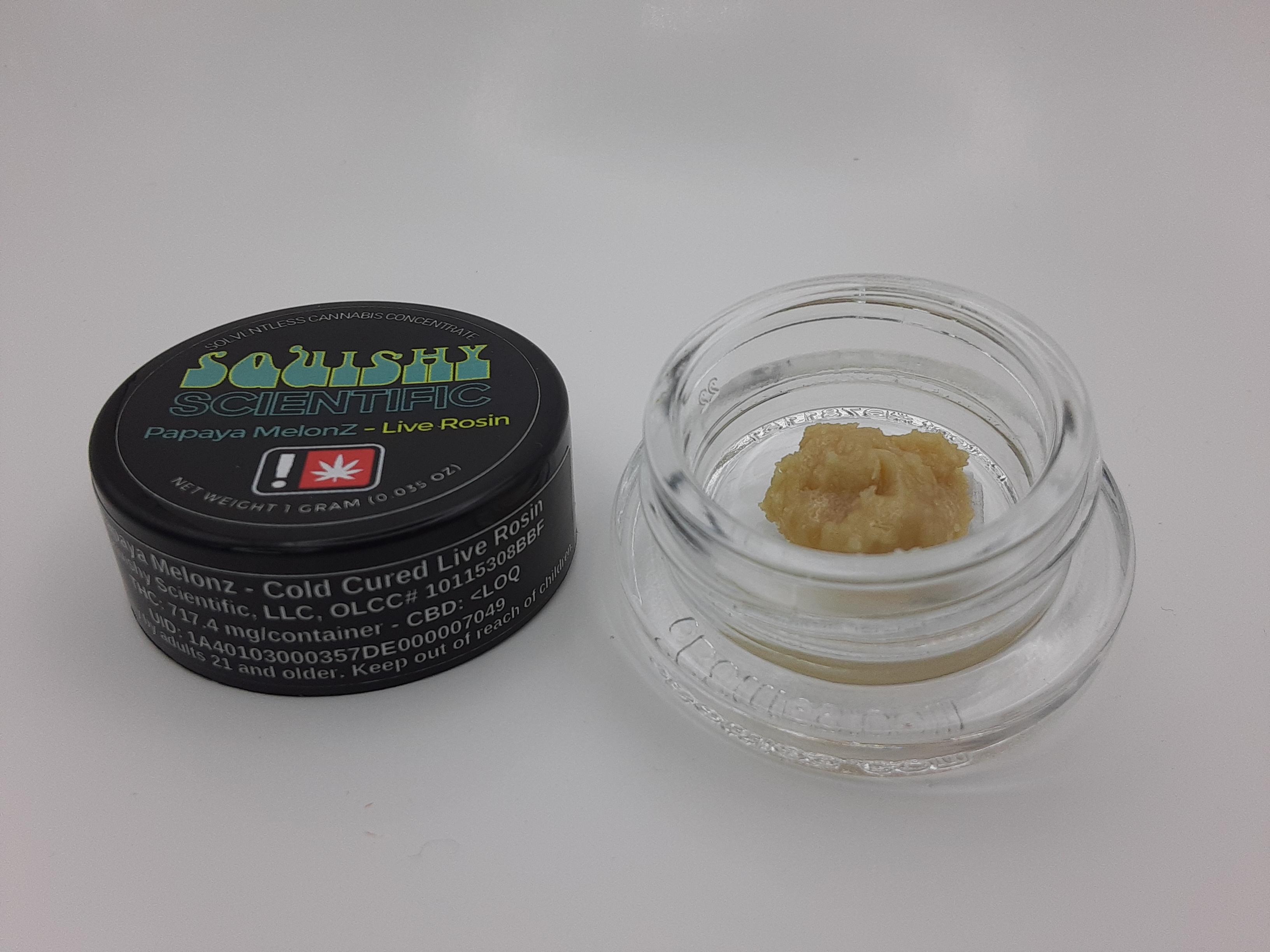 Photograph of product: Squishy Scientific Shady Applez Live Rosin-1g