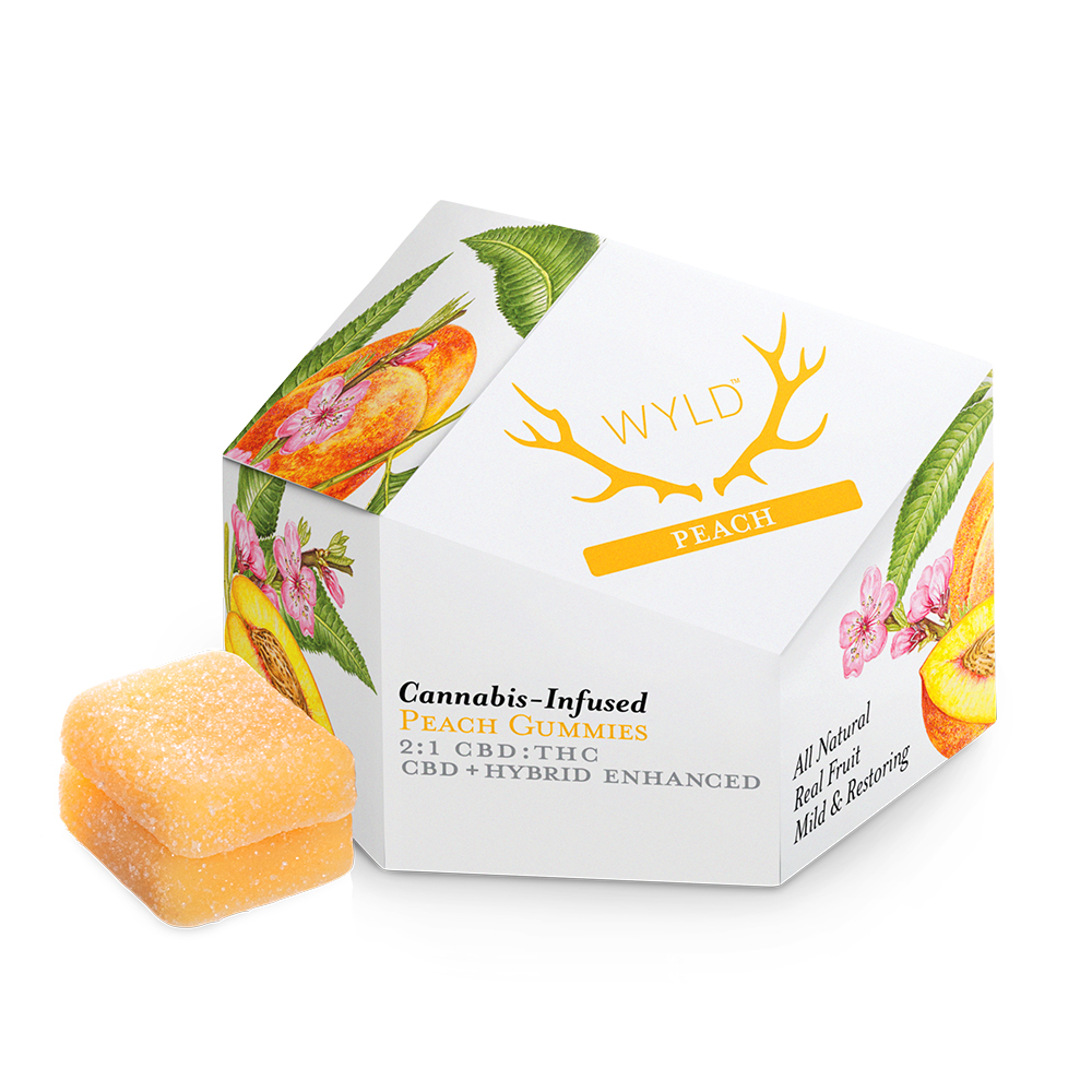 Photograph of product: Gummies - Peach 2:1 CBD - 10pk