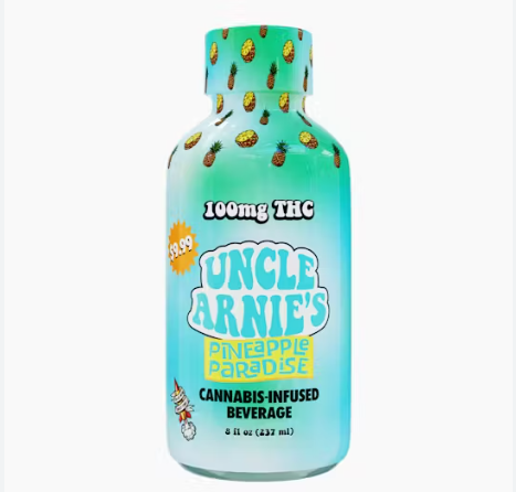 Photograph of product: Uncle Arnie's 8oz Pineapple Paradise 100mg   100 Mg
