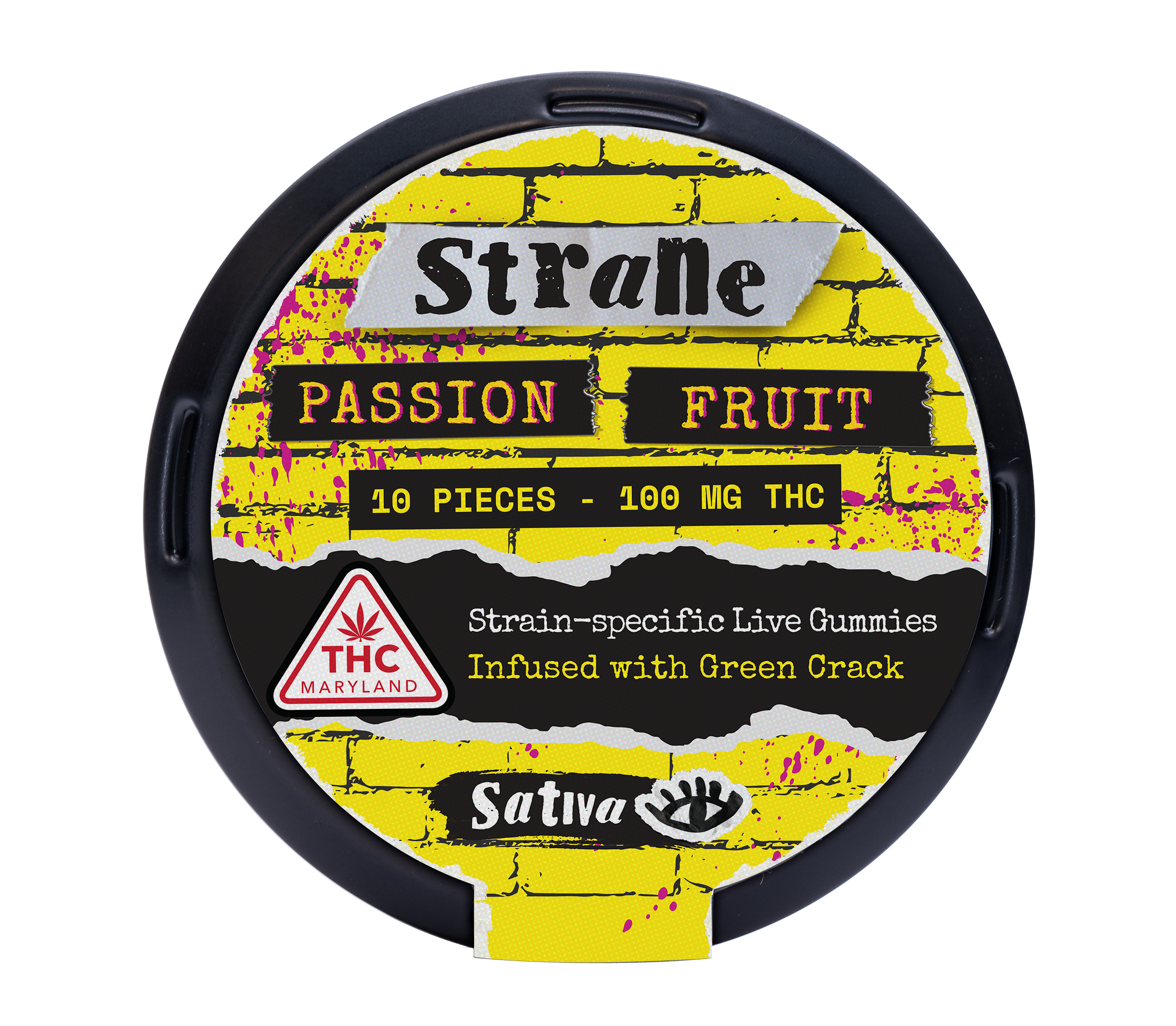 Photograph of Product: Strane Passion Fruit Live Gummies | 100mg