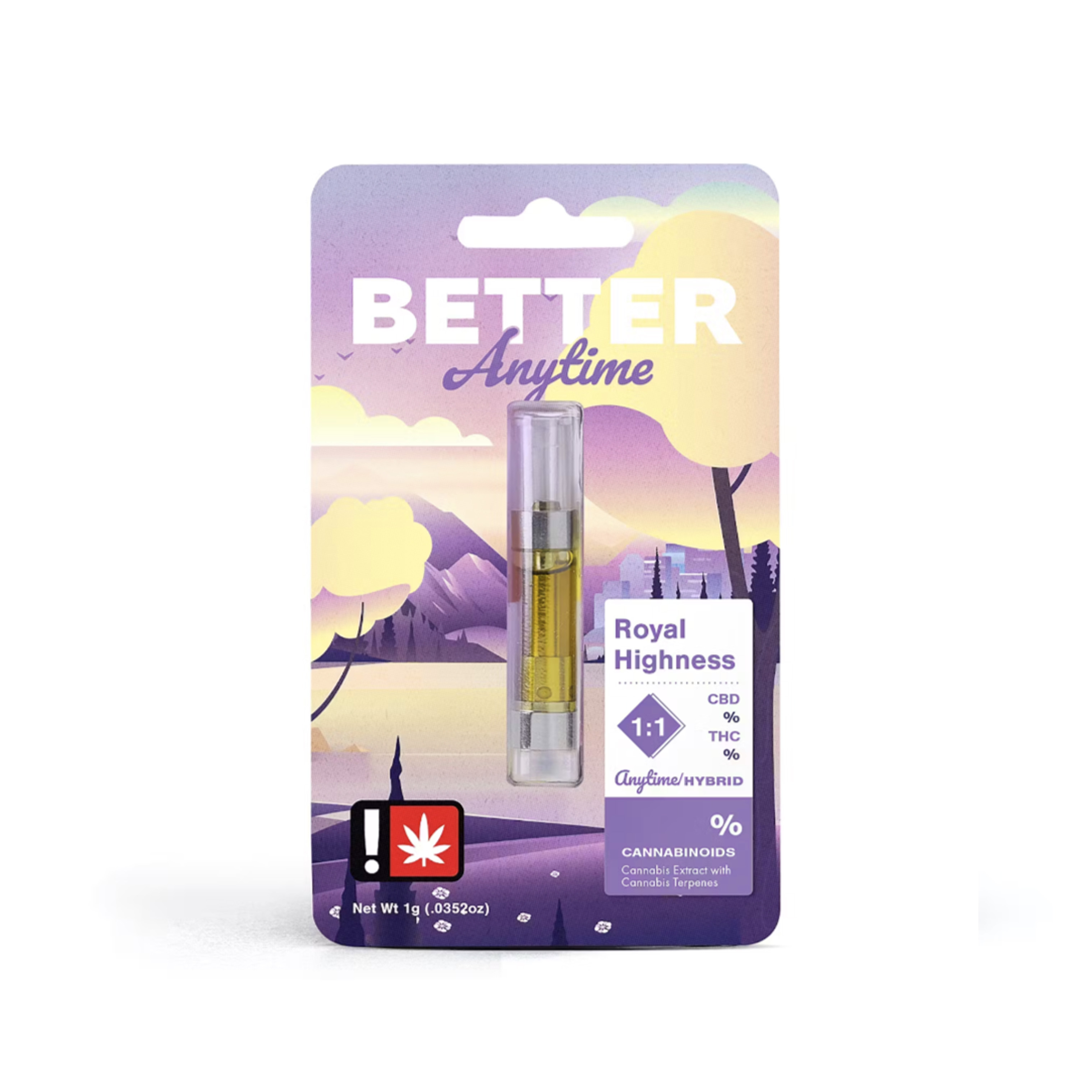 Photograph of product: Better - Anytime Royal Highness 1:1 CBD:TH-oui Cart