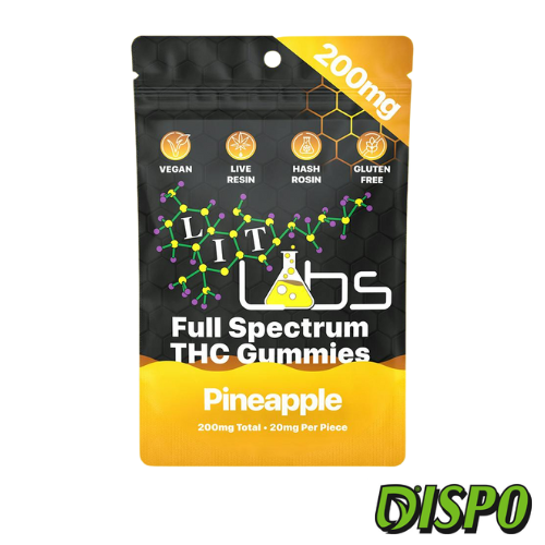 Photograph of product: Lit Labs - Pineapple 200mg Gummies