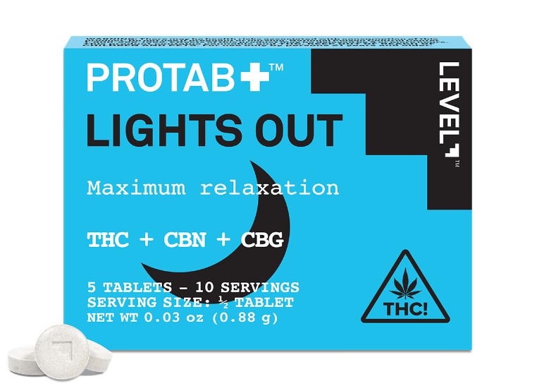 Photograph of product: Level | Protab+ Lights Out | Tablet | 10mg I 2pk