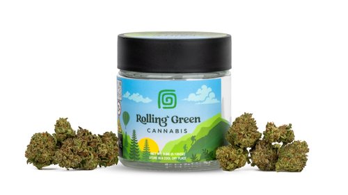 Photograph of product: Rolling Green Kush Cake Jar - 3.5g