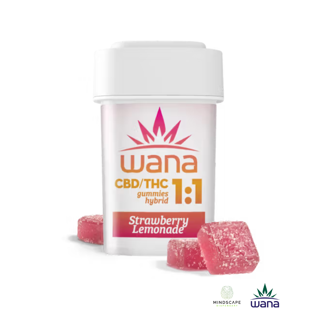 Photograph of product: Wana Classics 1:1 CBD:THC Strawberry Lemonade