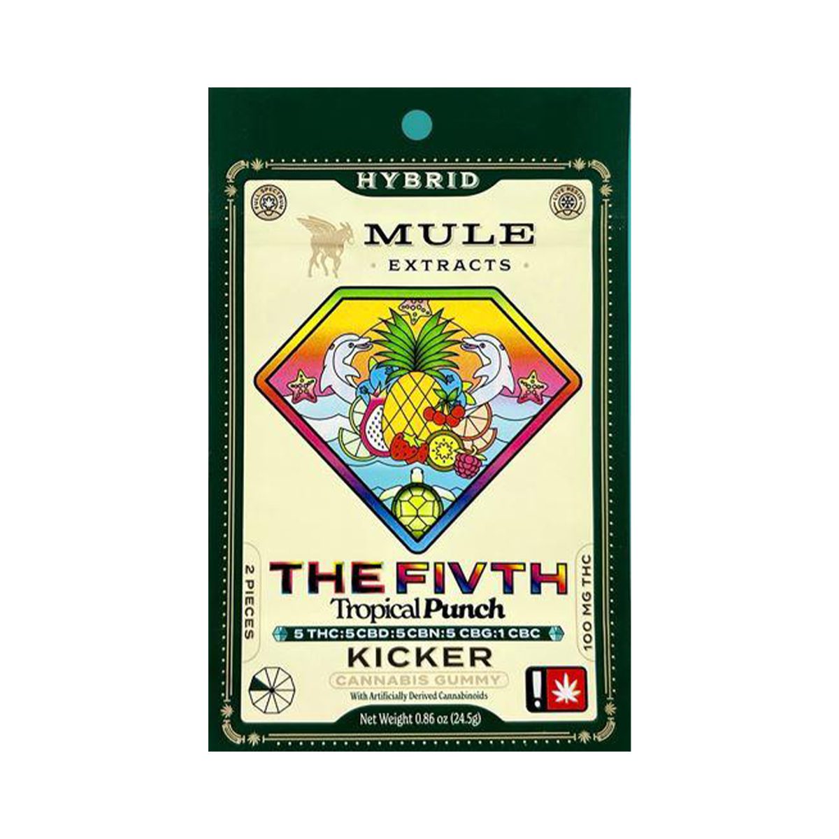 Photograph of product: Mule - Tropical Punch "The FIVTH" 2pc gummie