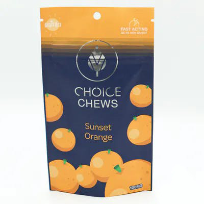 Photograph of product: Choice Gummy 10 Pack - Sunset Orange - 200mg
