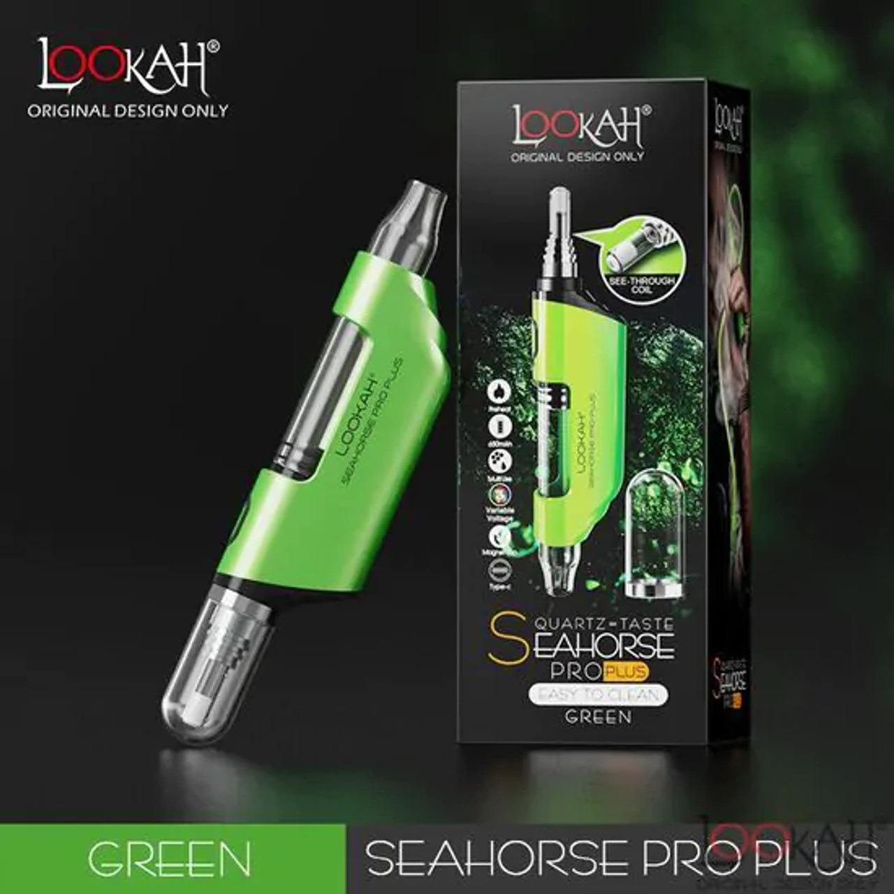 Photograph of product: LOOKAH - VAPORIZERS - SEAHORSE PRO PLUS - GREEN