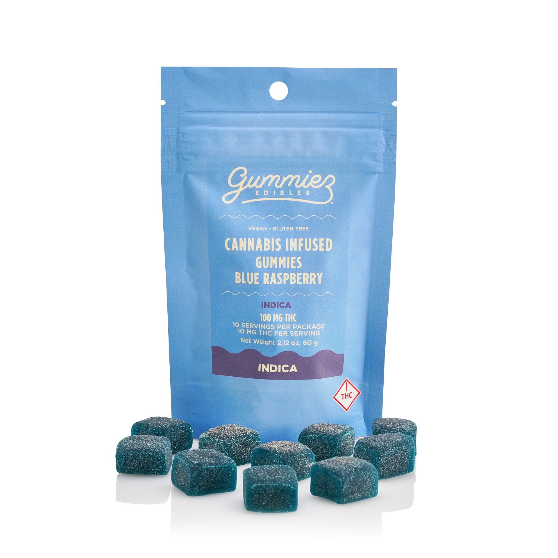 Photograph of product: Sweet Blue Raspberry | 100MG | Edible | Oui'd
