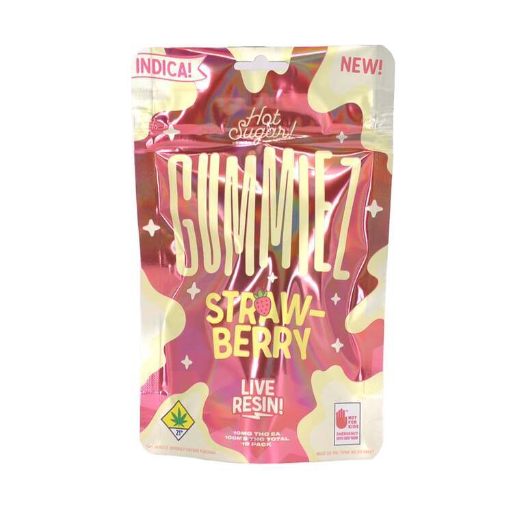 Photograph of product: Gummiez: Oui'd Strawberry - Live Resin 10pk 100mg