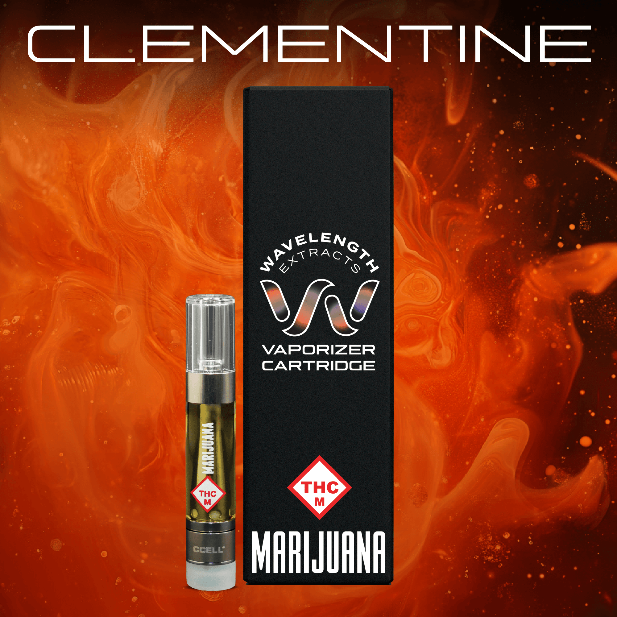 Photograph of product: WAVELENGTH - CART DISTILLATE - 0.5G - CLEMENTINE - HYBRID