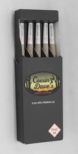 Photograph of product: Cousin Dave's Red Bullz 5pk Pre-rolls | 2.5g