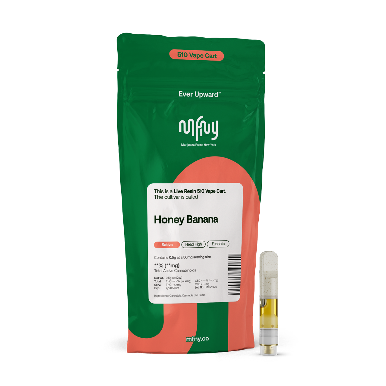 Photograph of Product: Honey Banana | Live Resin 510 Cart (.5g)