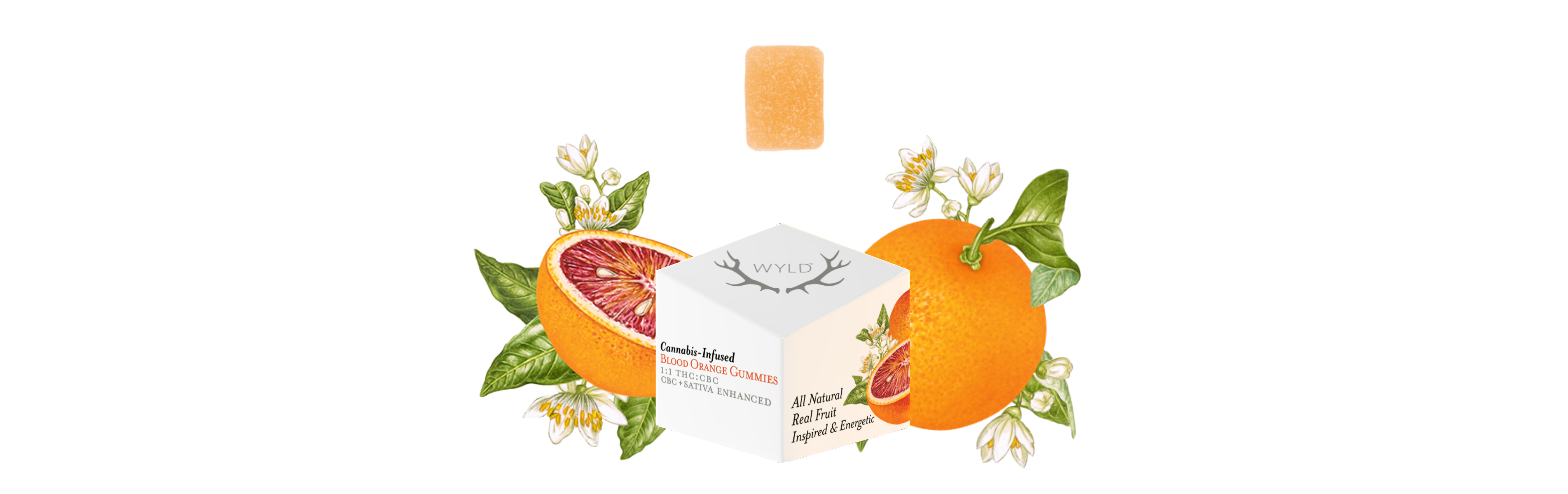 Photograph of product: Blood Orange 1:1 TH-oui:CBC Gummies | 20 servings