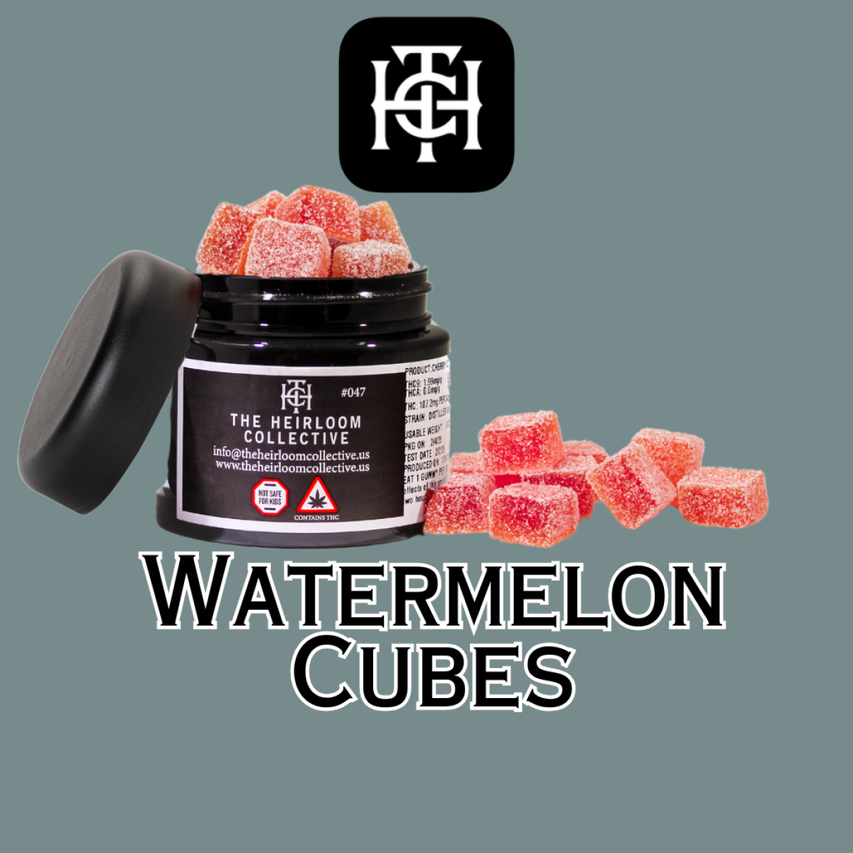 Photograph of product: Watermelon Cubes | Edibles | 100mg