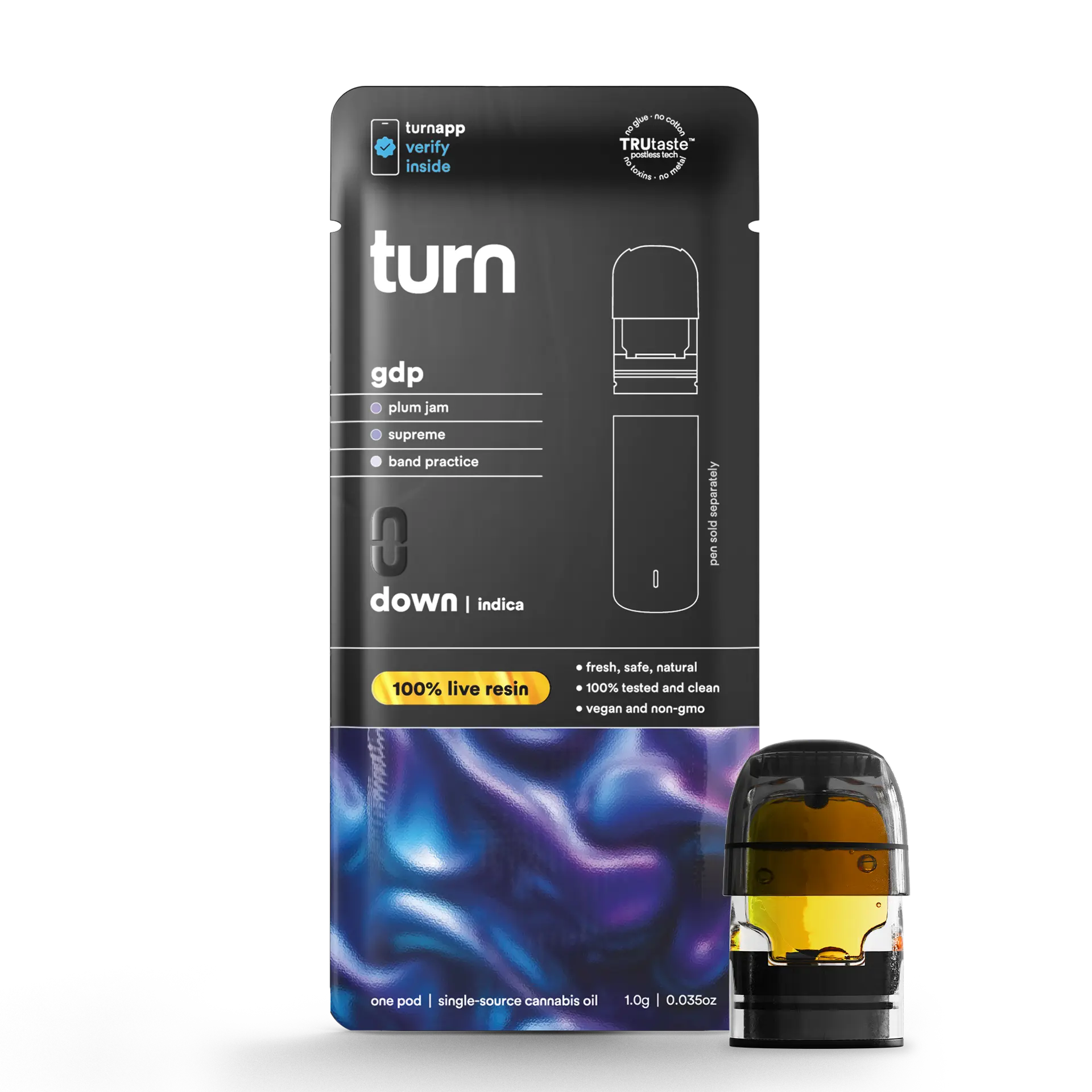 Photograph of product: Turn | GDP | Live Resin | 1g POD