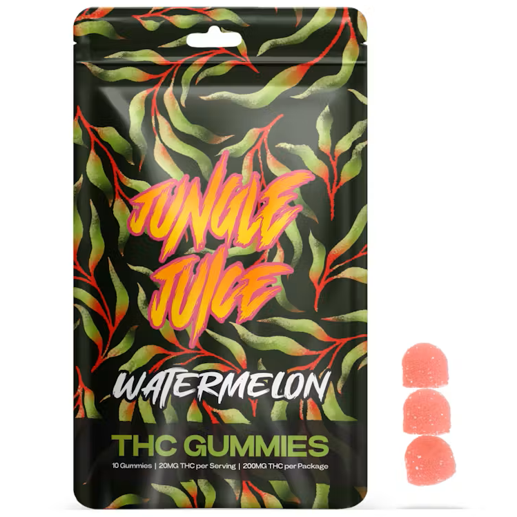 Photograph of product: Jungle Juice Watermelon Gummies 200mg Rec