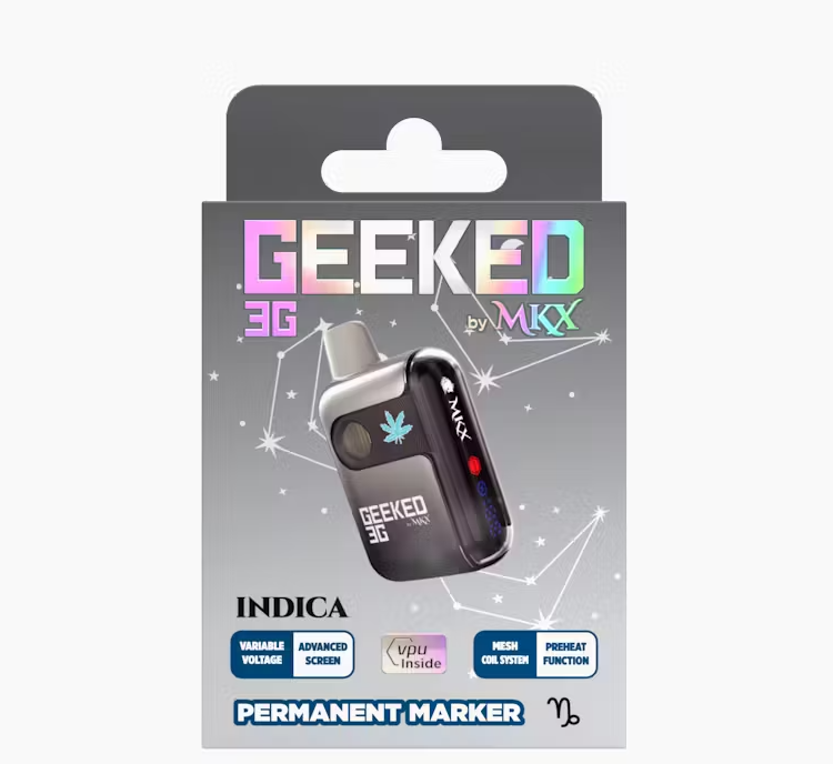 Photograph of product: GEEKED BY MKX DISPOSABLE VAPE | PERMANET MARKER