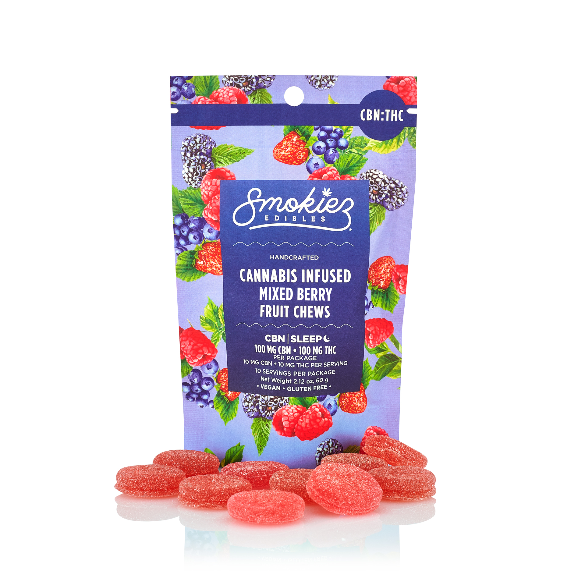 Photograph of product: Sweet Mixed Berry | 1:1 TH-oui:CBN | 10 x 10mg