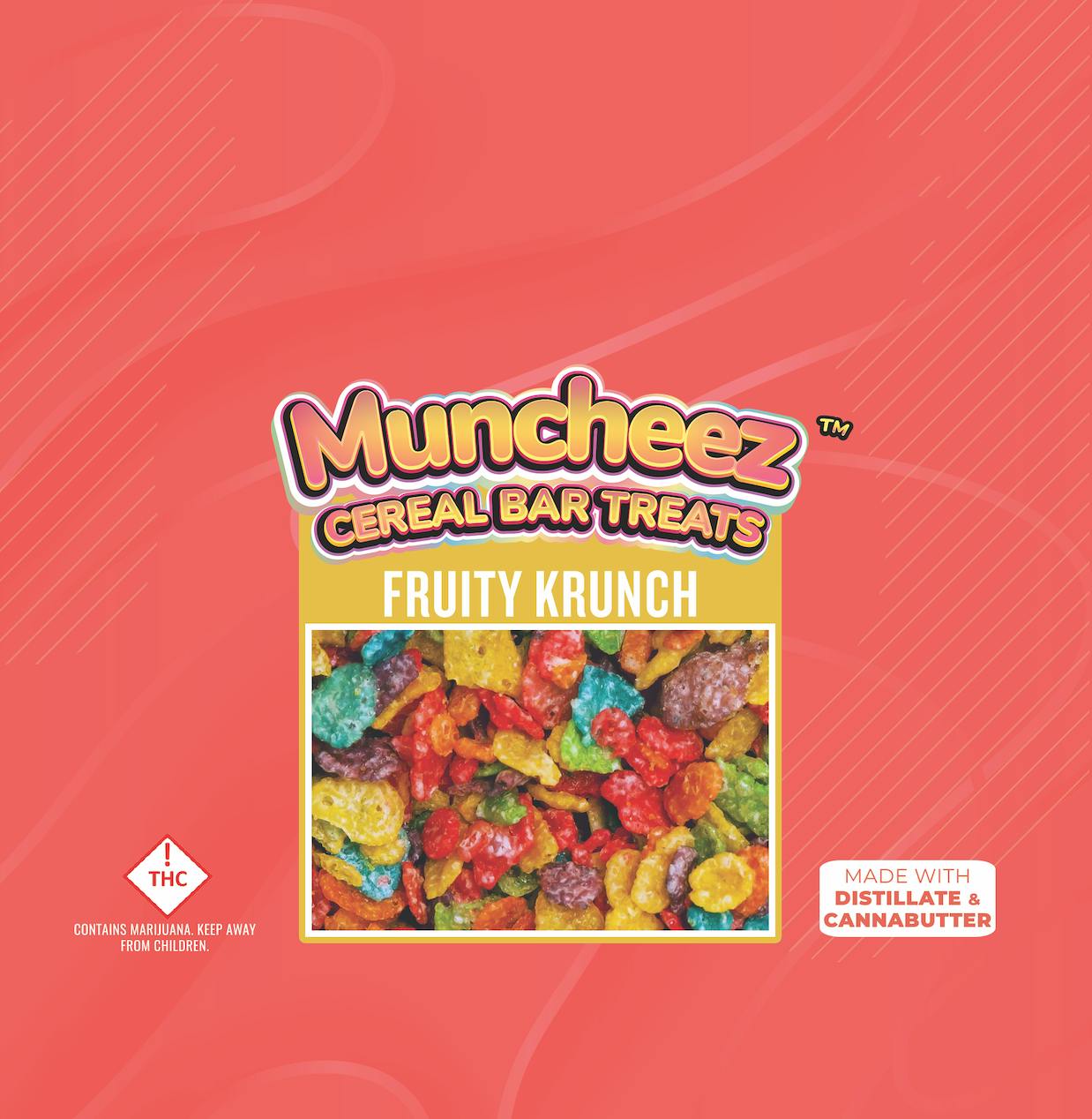 Photograph of product: Muncheez Cereal Bar Treats 250mg - Fruity Krunch