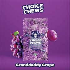 Photograph of product: Choice Chews - Granddaddy Grape - Gummies - 200mg - Oui'd