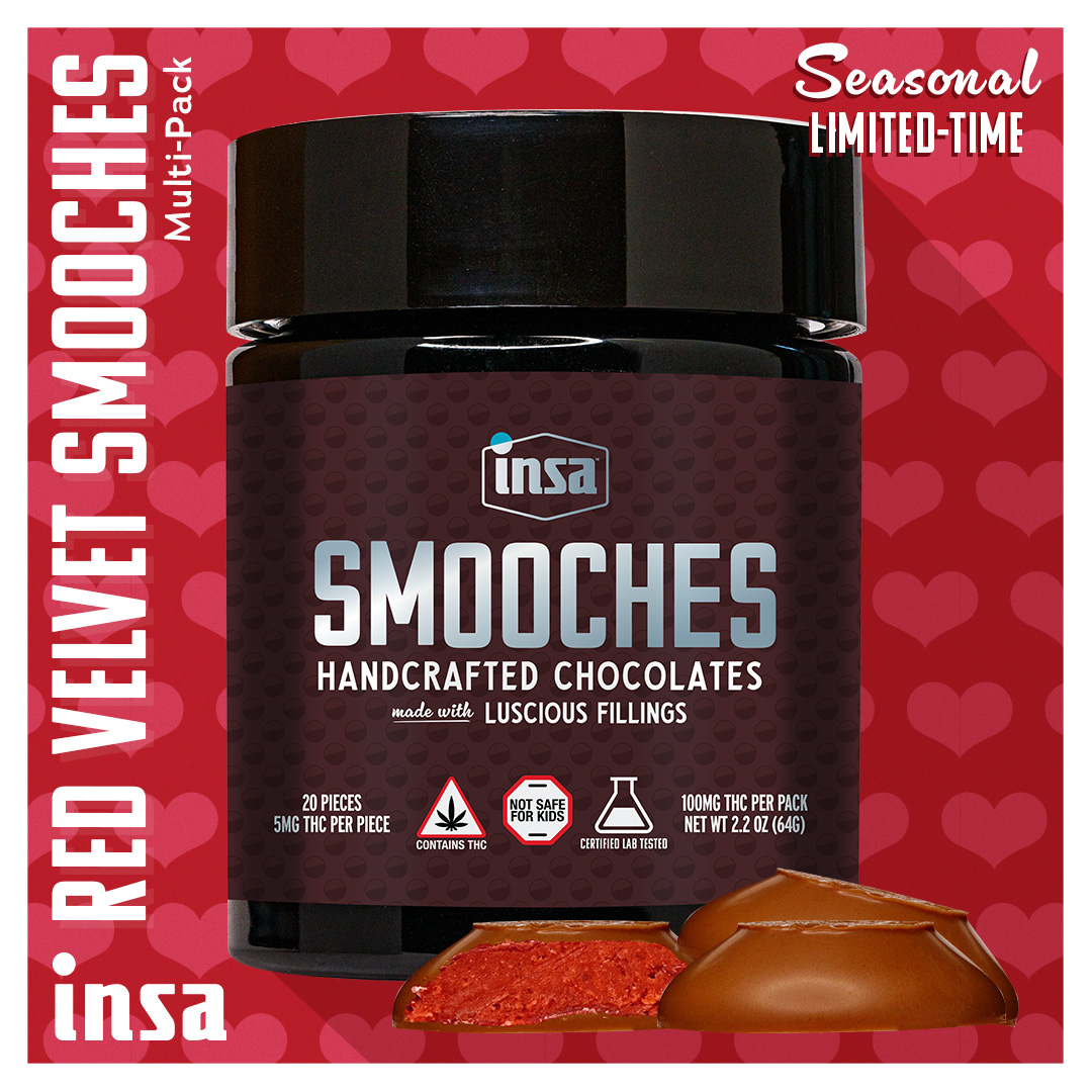 Photograph of product: Insa - Chocolate Smooches 100mg - Red Velvet