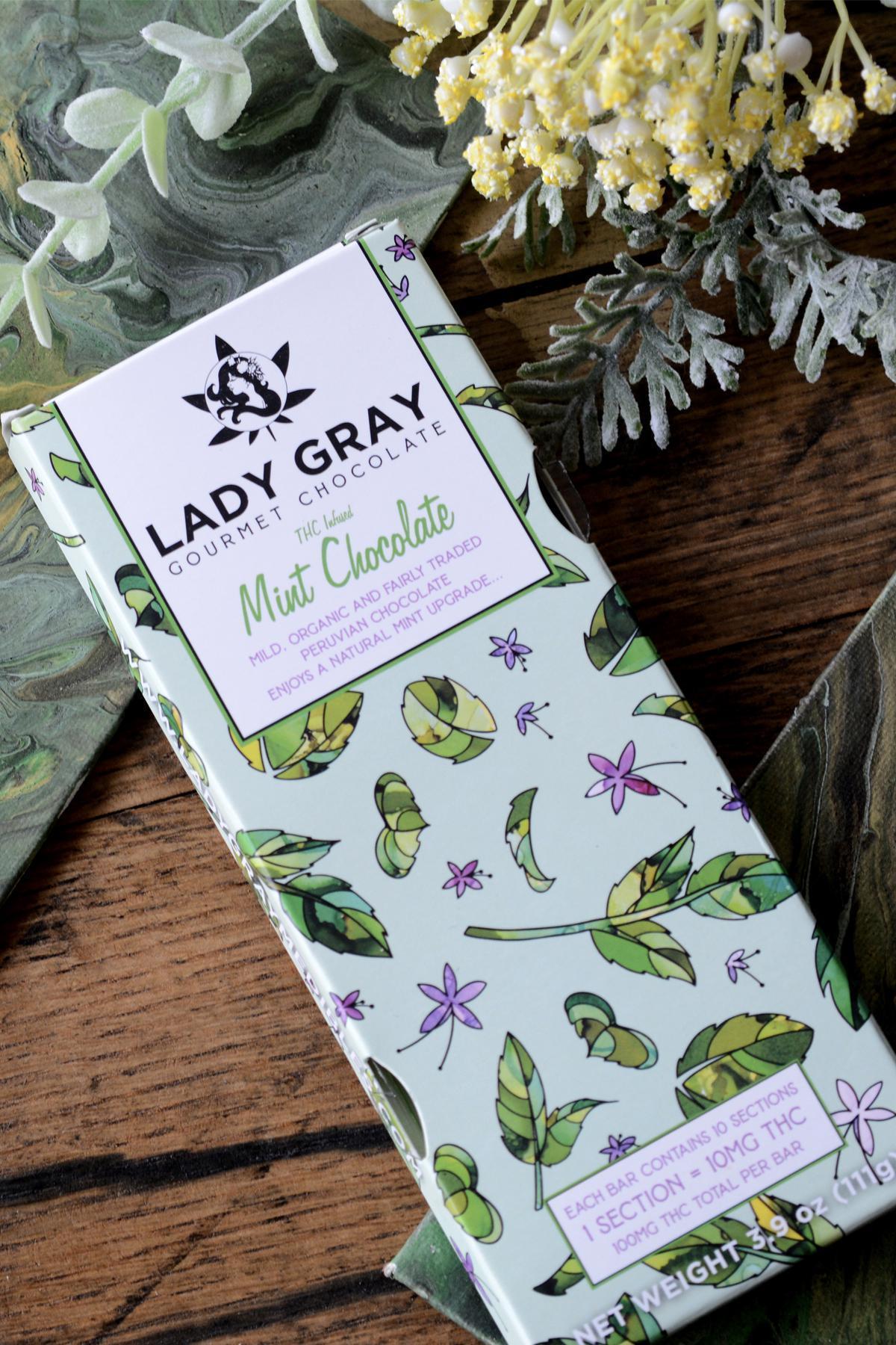 Photograph of product: Mint Chocolate Bar (100mg) by Lady Gray Medibles