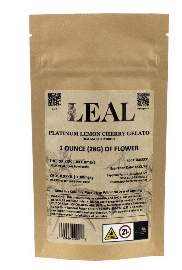 Photograph of product: Leal | Platinum Lemon Cherry Gelato | 28g
