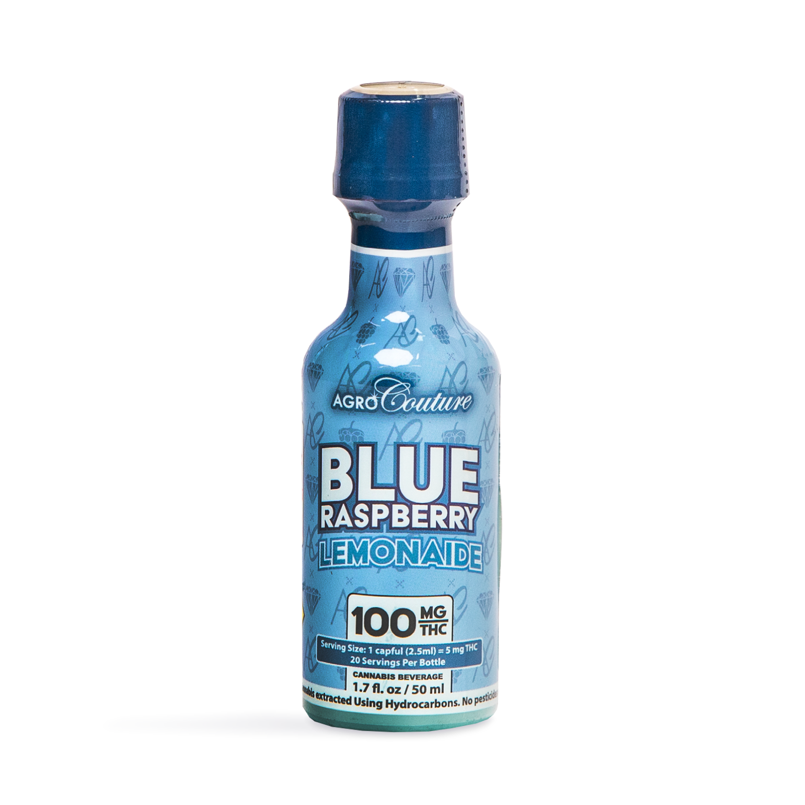 Photograph of product: Agro Couture - Blue Raspberry CBD - 100mg Liquid Edible - 1.7 oz