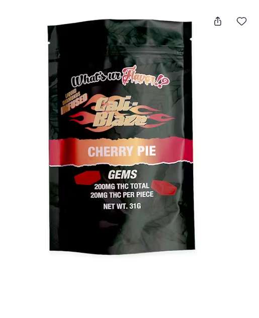 Photograph of product: Cali Blaze Cherry Pie 200mg Gummy