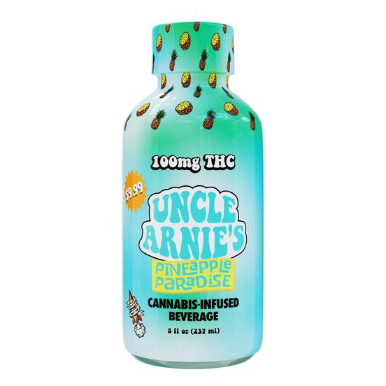 Photograph of product: Uncle Arnie's Beverage Pineapple Paradise 100mg - 