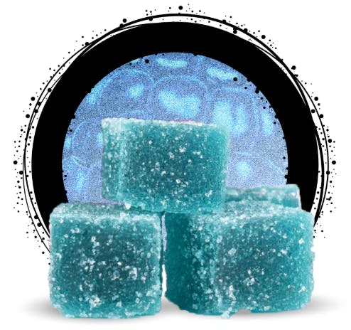 Photograph of product: BLUE RASPBERRY SOFT CHEWS | 100MG