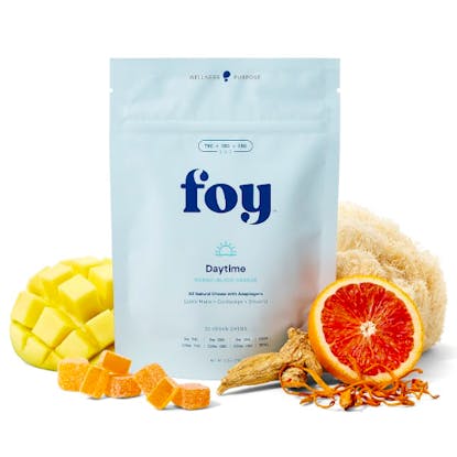 Photograph of product: FOY Mango-Blood Orange 20pk 5mg Vegan Chews