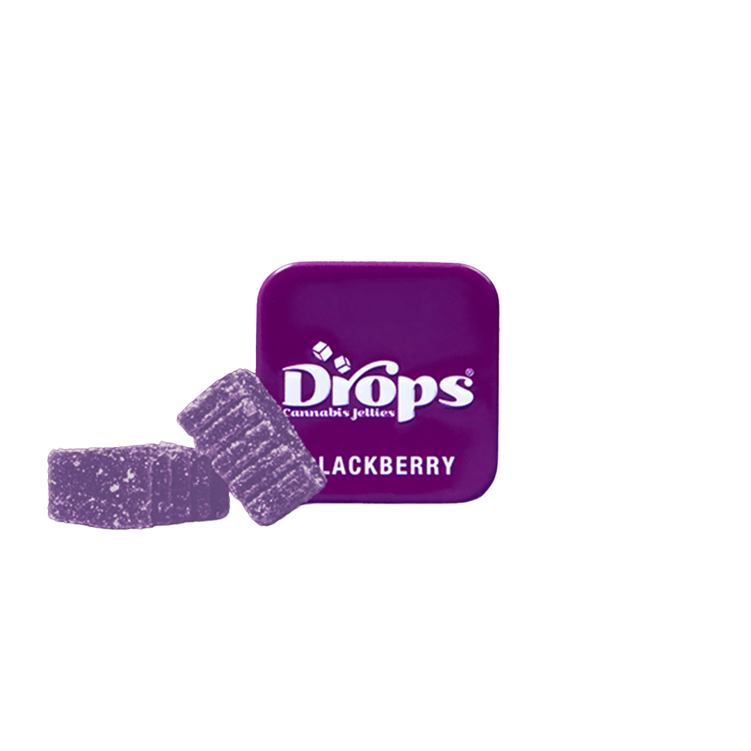Photograph of product: Drops | Blackberry Gum Drop (2 Piece) | 100mg