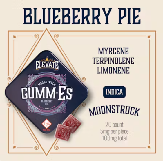 Photograph of product: 100mg Gummies | Blueberry Pie (Oui'd)