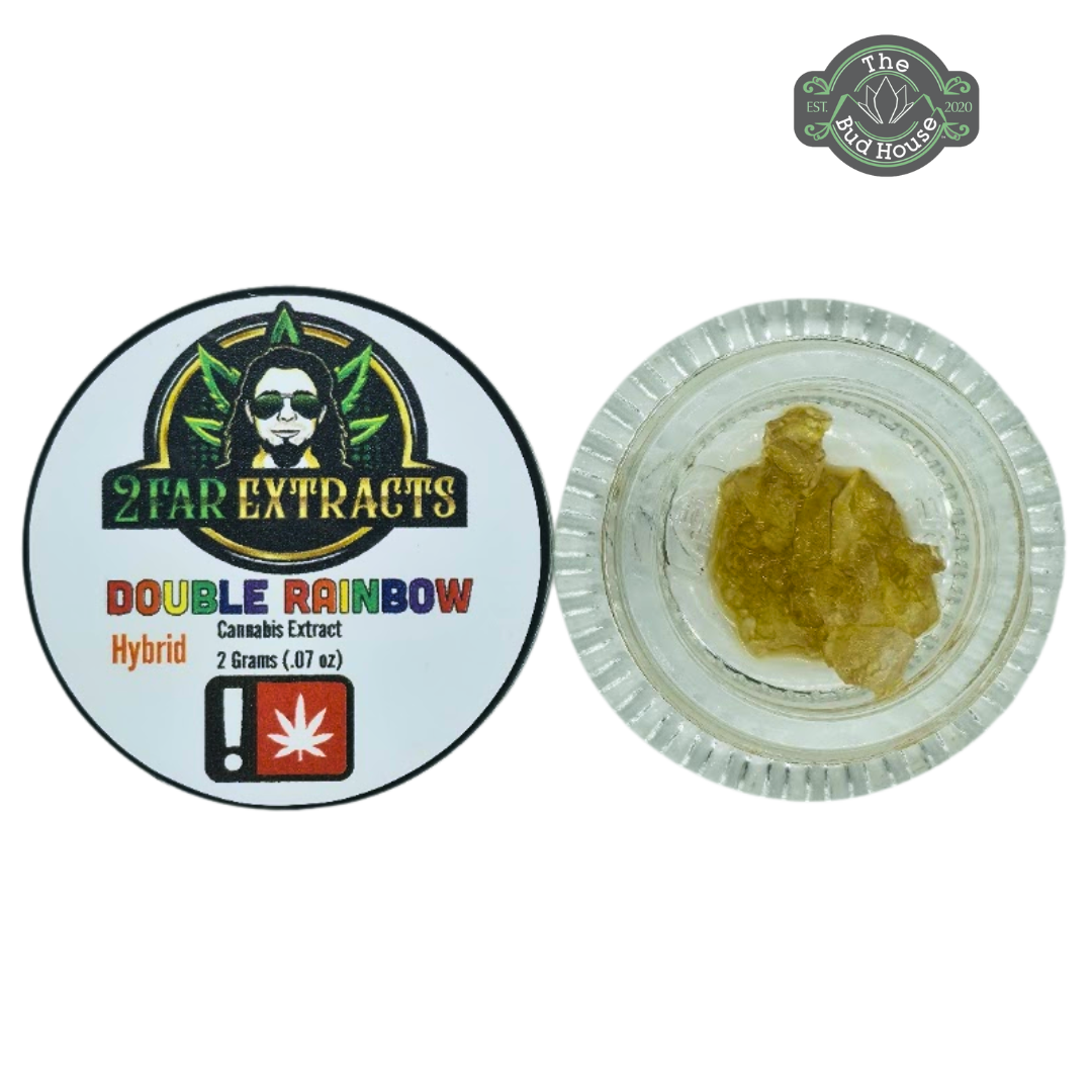 Photograph of product: 2 Far Extracts 2g DOUBLE RAINBOW Rocks & Sauce