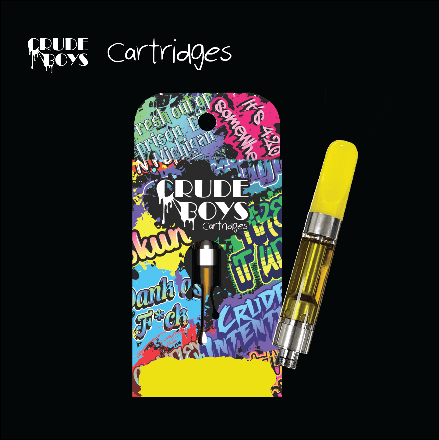 Photograph of product: Crude Boys | 1g Oui'd Cart | Watermelon Zkittlez