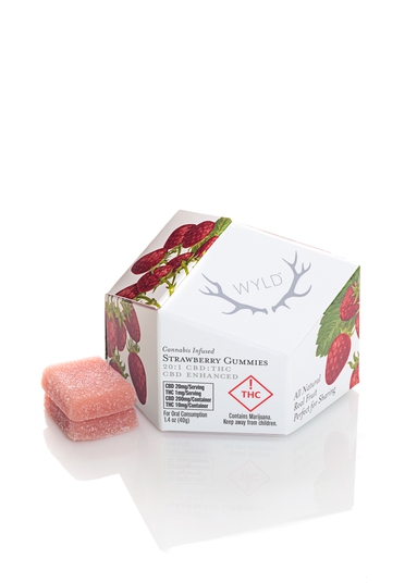 Photograph of product: Wyld - Gummy - CBD - 20:1 Strawberry - 200mgCBD/10mgTH-oui