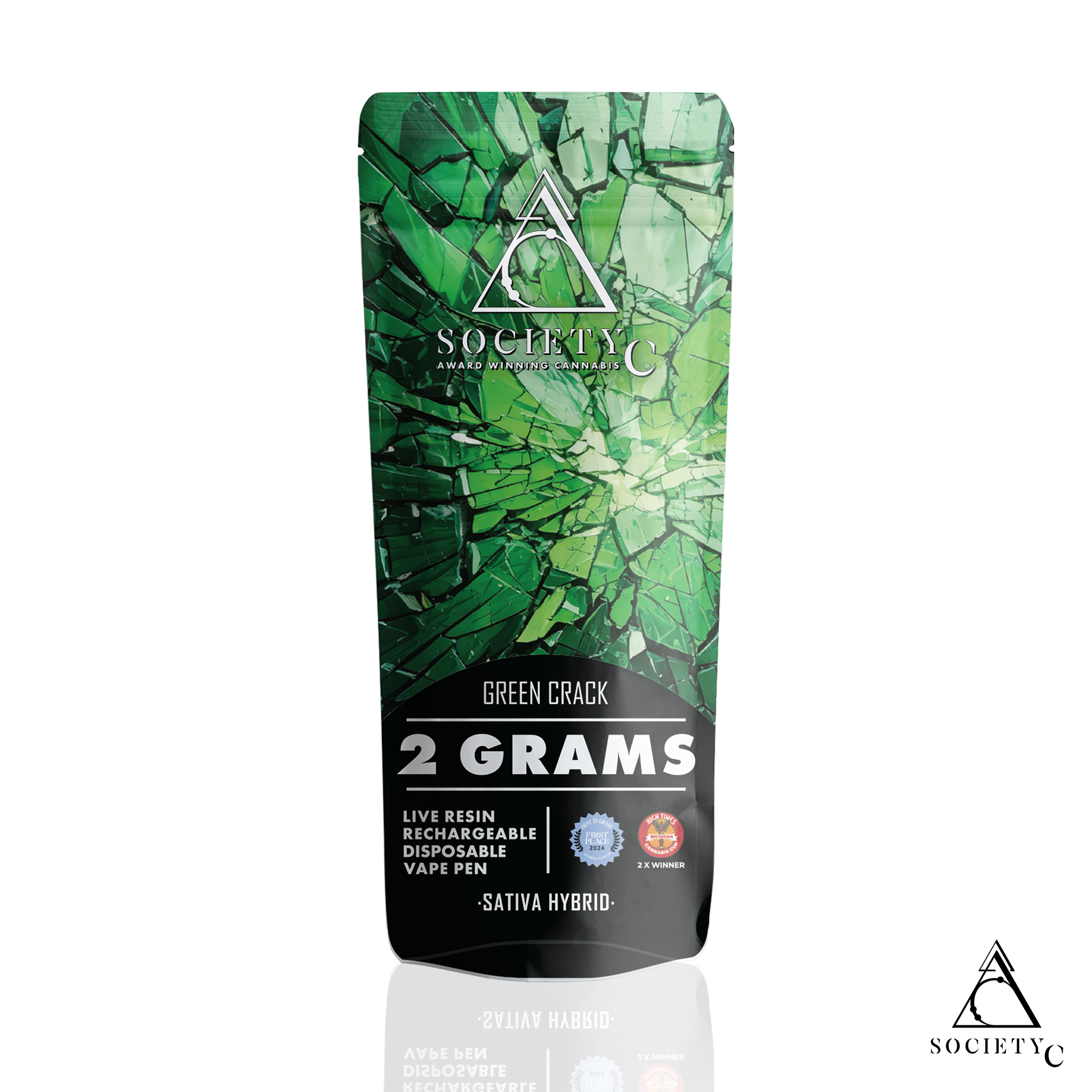 Photograph of product: Green Crack | 2G Live Resin Disposable